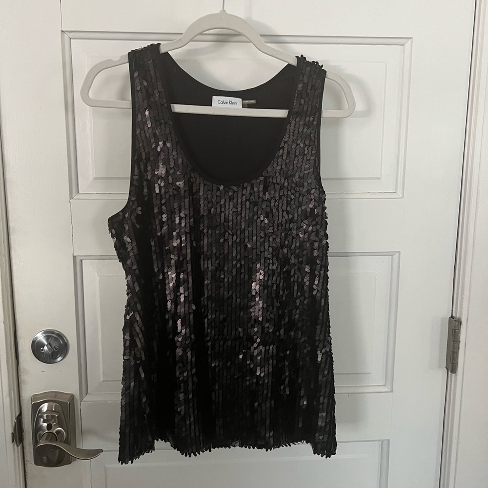 Calvin Klein Sequin Tank Large